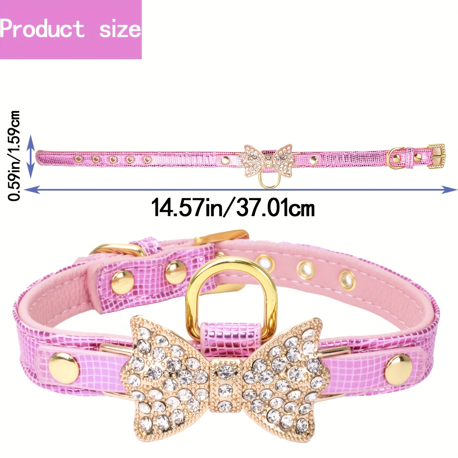 Dog Collar Puppy Collar Artificial Diamond Collar For Dog Girl Puppy Collars,  Butterfly Decoration Adjustable Collars For Small Medium Dog - Temu Bahrain