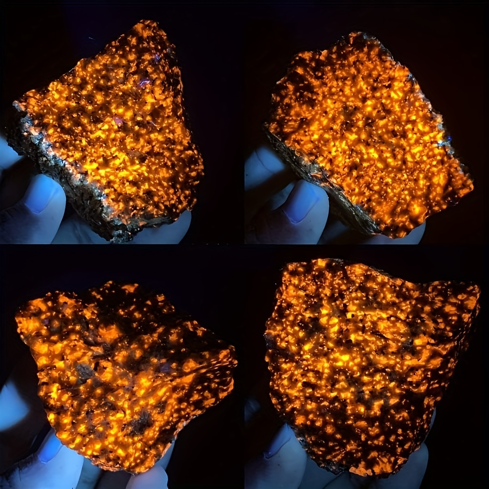Yooperlite Beads Bracelet UV Emberlite Glowing Fire Rock Stone Bracelet  Gifts