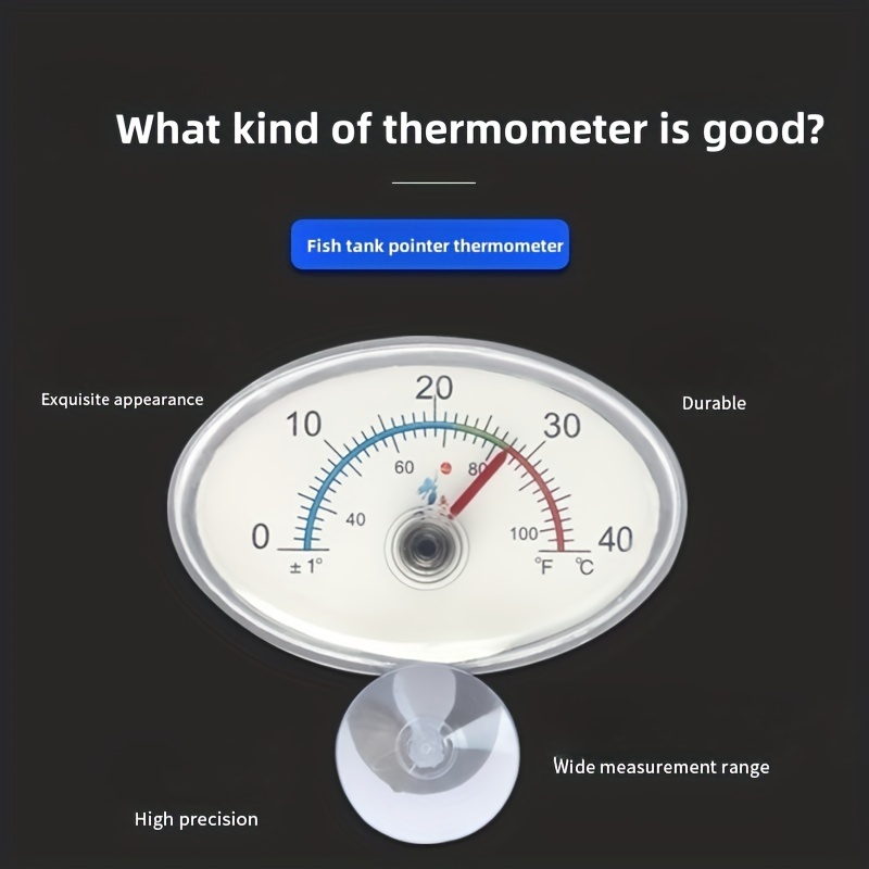  Termómetro de cristal colgante en forma de U para acuario,  termómetro de pared, tanque de peces, monitor de temperatura del agua de  alta precisión (0.236 in/0.315 in/0.472 in/0.591 in) (0.236 in) 