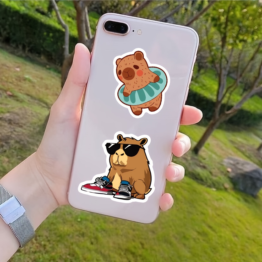 Kawaii Capybara Waterproof Stickers For Luggage Bike Bumper - Temu