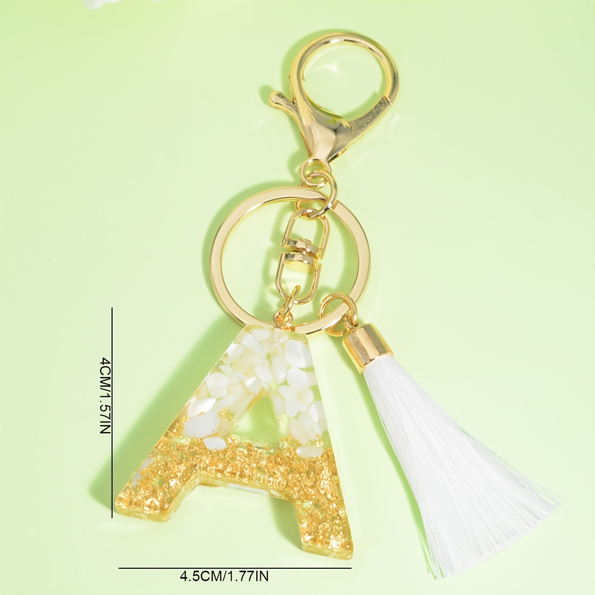 Initial Letter Keychain Pendant Resin Letter Keychain Purse - Temu