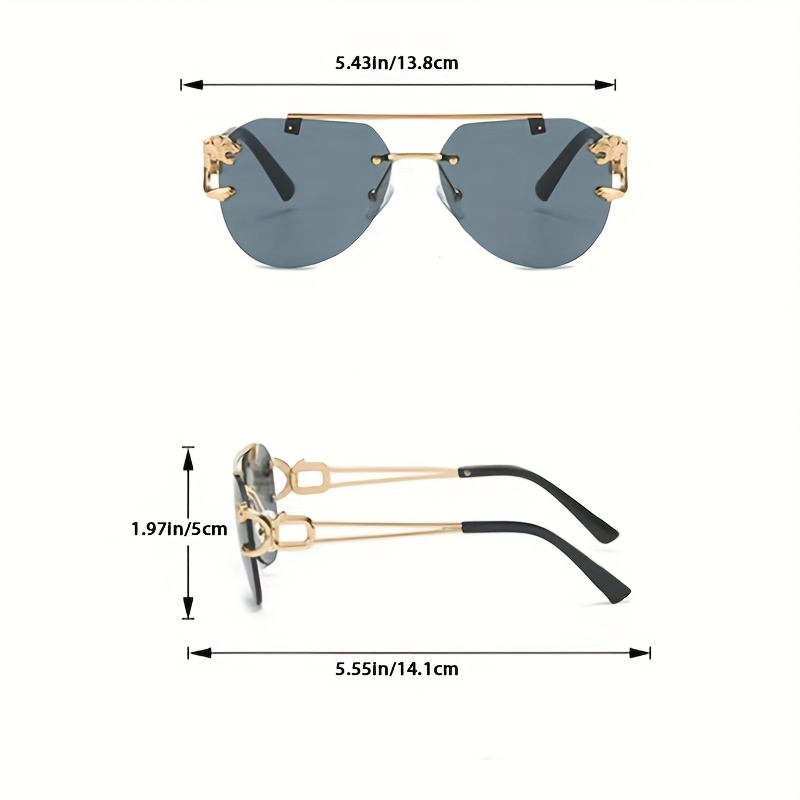 Gafas De Sol Con Estampado De Leopardo Para Hombre, Gafas De Sol Anti-uv A  La