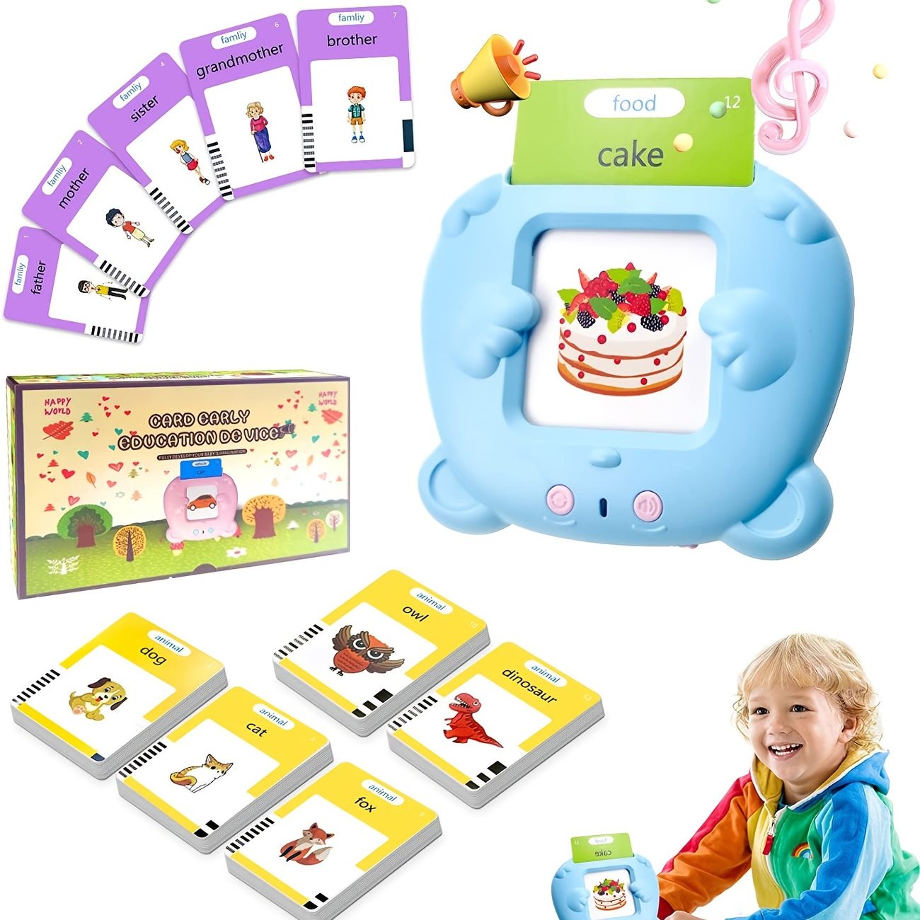 Talking Flash Cards For Toddlers 2 4 Years 224 Visual Alphabet Speech  Therapy Toys Learn Alphabet Abc Letters Colors Number Shapes Animals  Educational Preschool Gifts For Kids Age 2 3 4 5 6 | Shop The Latest Trends  | Temu