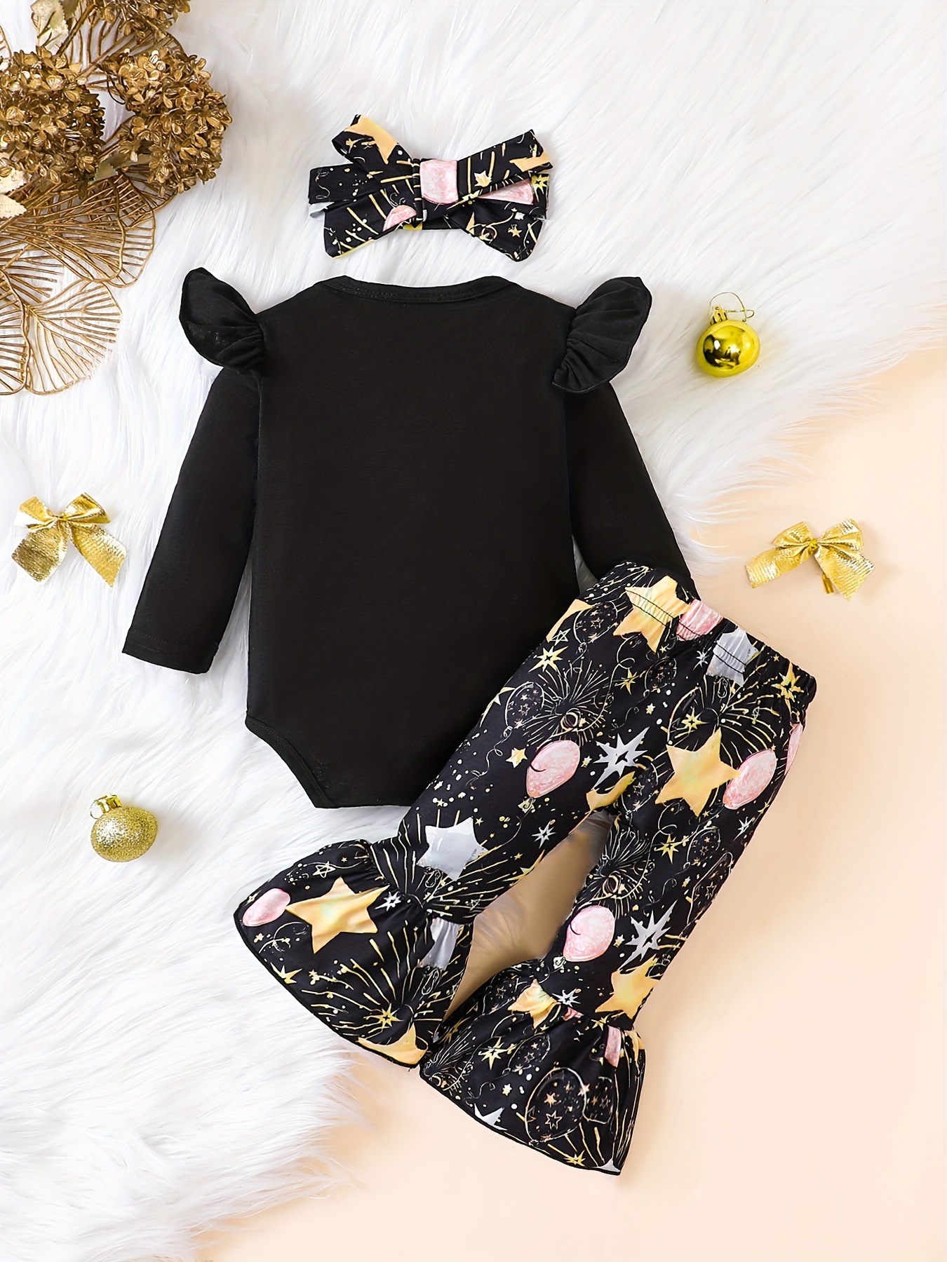 Black Leggings and Headbands, Newborn Baby Leggings