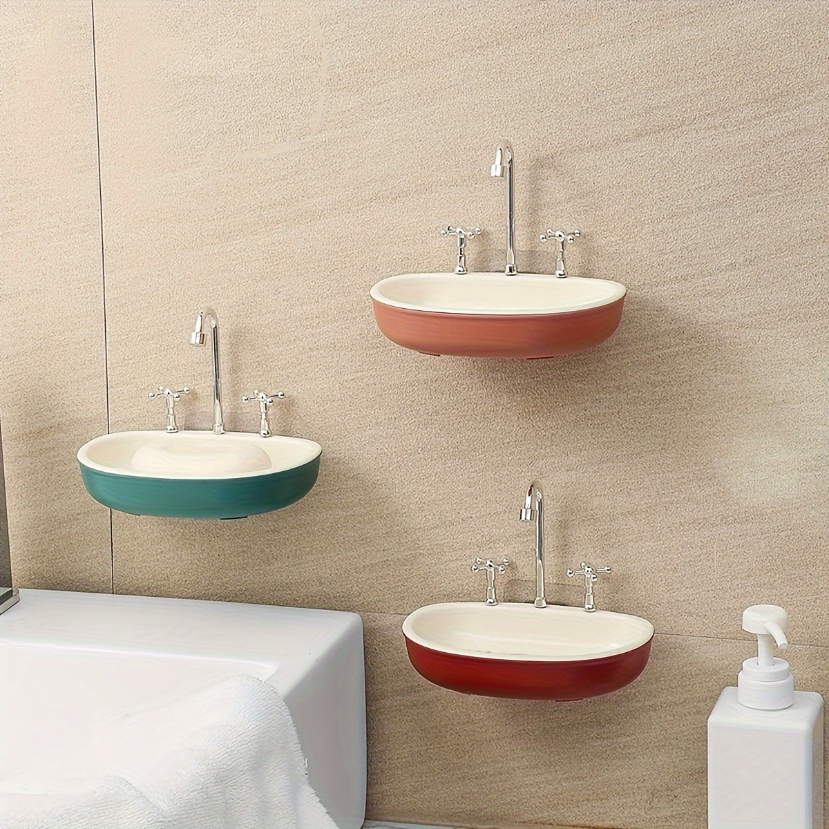 Multifunctional Bathtub Storage Box Mini Soap Tray For - Temu