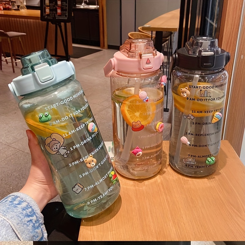 Water Bottle With Straw, BPA Free Water Bottle, Clear Water Bottle