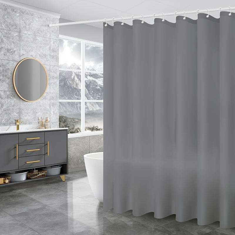 Waterproof Shower Curtain Metal Buckle Hooks Bathroom - Temu