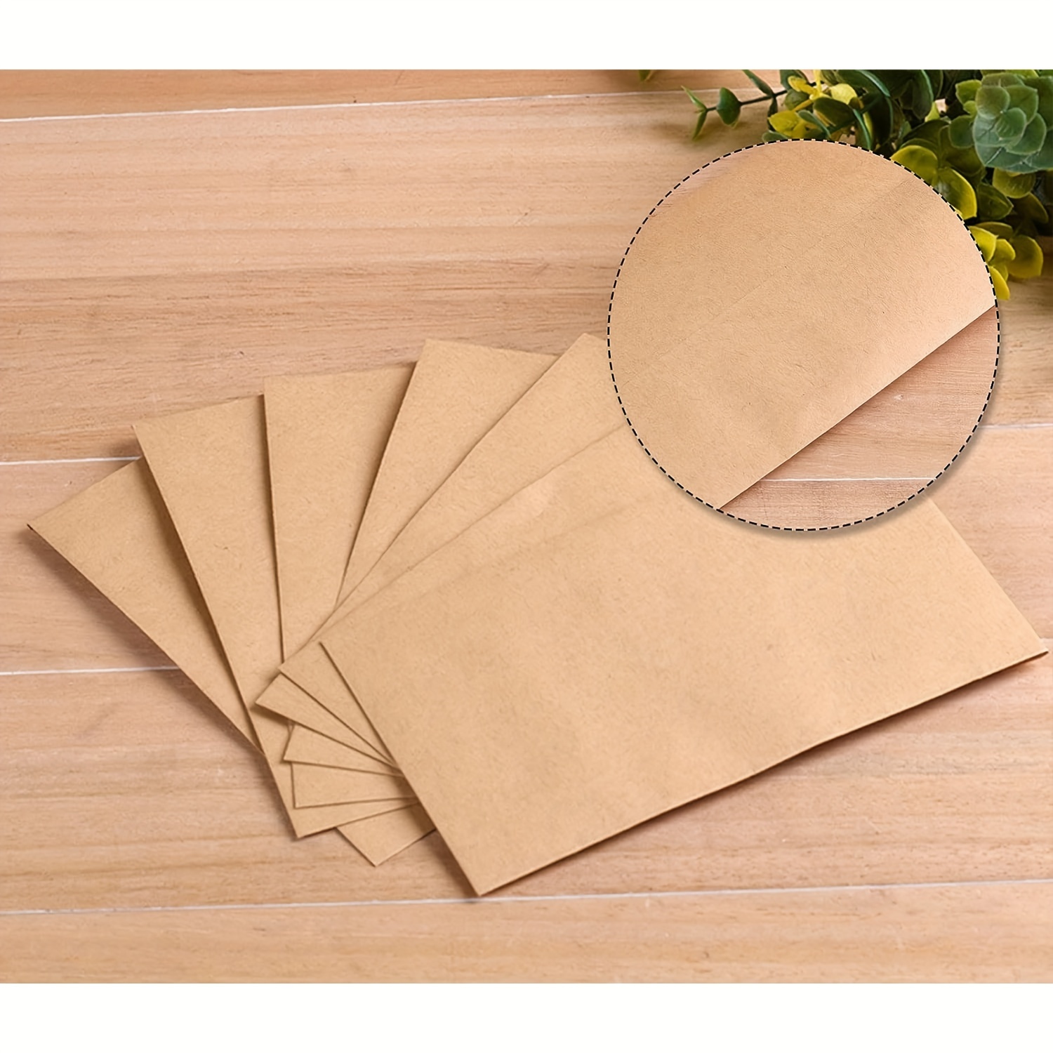 100 Morceaux De Petites Enveloppes En Papier De Vache Avec Enveloppes  Autocollantes En Papier De Vache