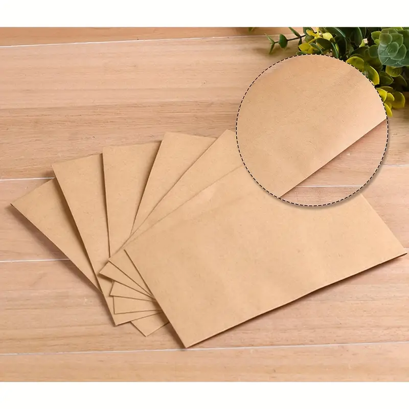 100 Morceaux De Petites Enveloppes En Papier De Vache Avec Enveloppes  Autocollantes En Papier De Vache