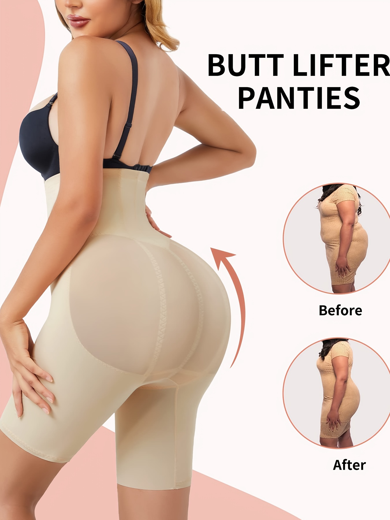 Short Sleeve Zipper Body Shaper Tummy Control Butt Lifting - Temu Canada