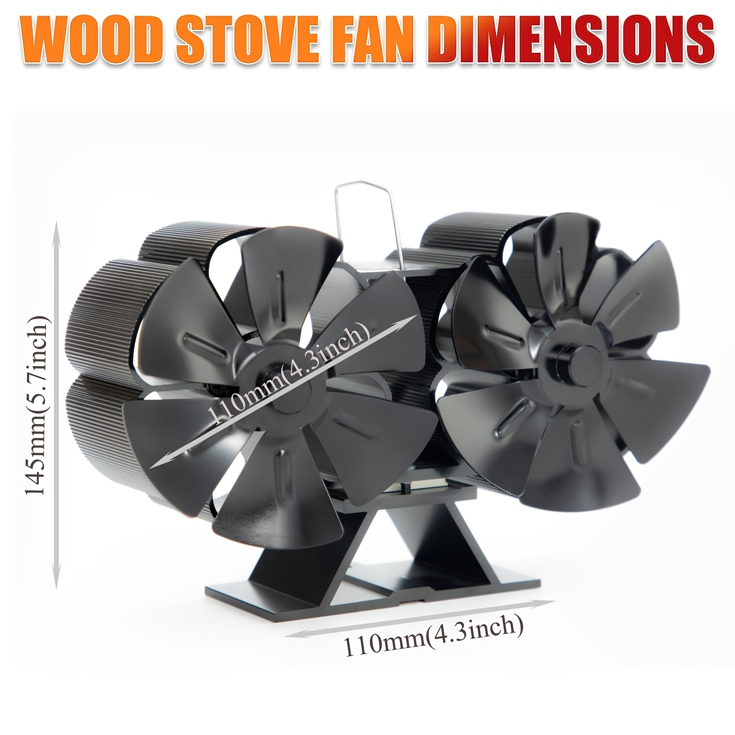 Heat Powered Wood Stove Fan With Magnetic Thermometer - 12 Blades For  Efficient Heat Distribution - Essential Fireplace Accessory For Fall And  Winter - Perfect Thanksgiving, Halloween, And Christmas Gift - Temu