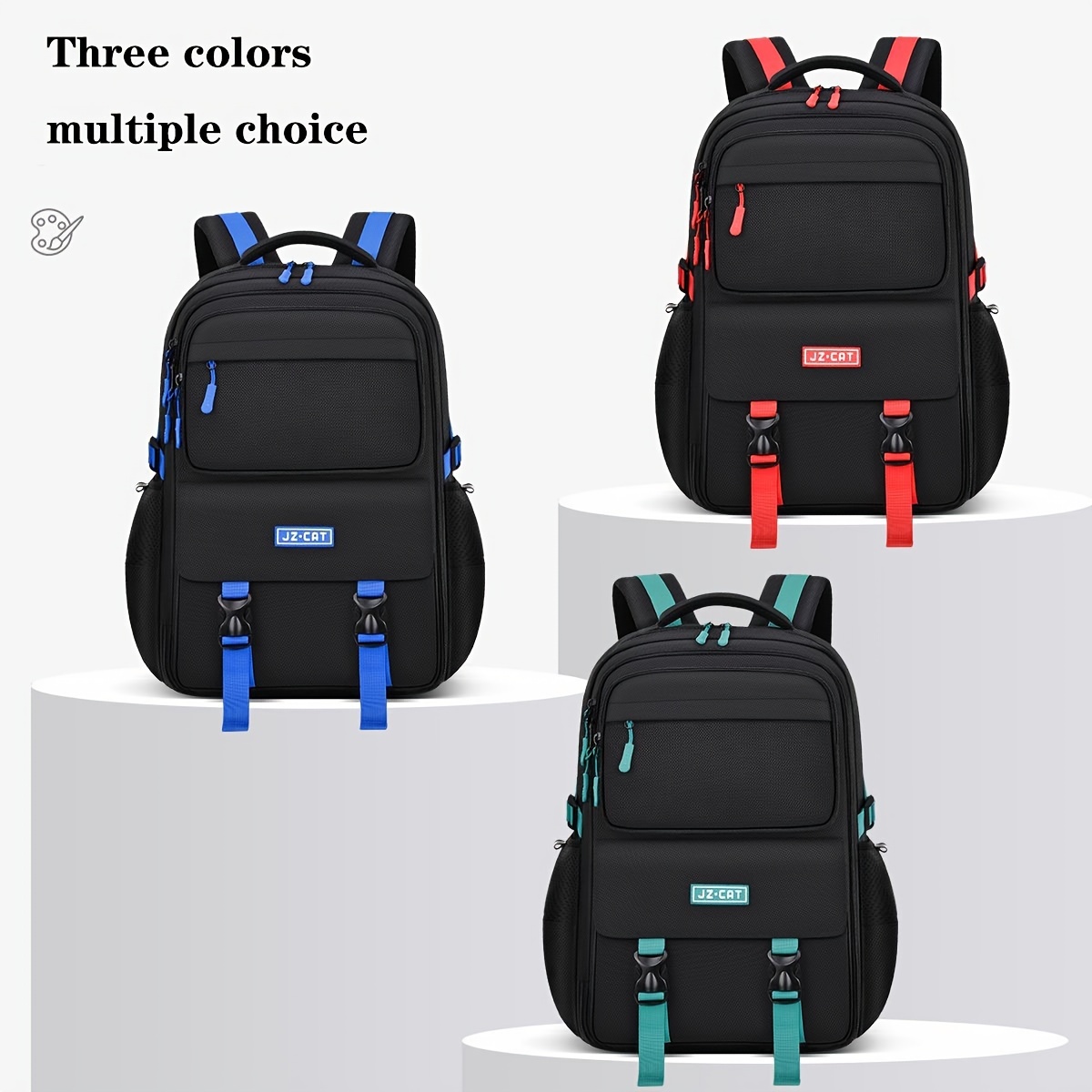

Student Schoolbag, Men's Simple And Large Capacity New Waterproof And Spine Protection Teenagers Backpack