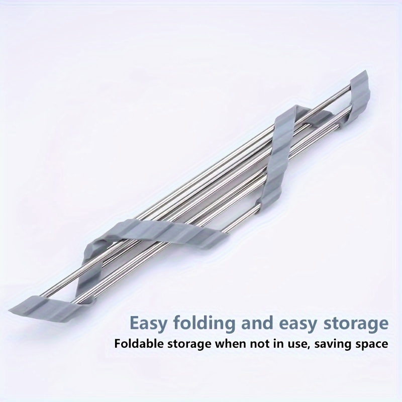 1pc Folding Triangular Drain Rack Kitchen Sink Storage Rack