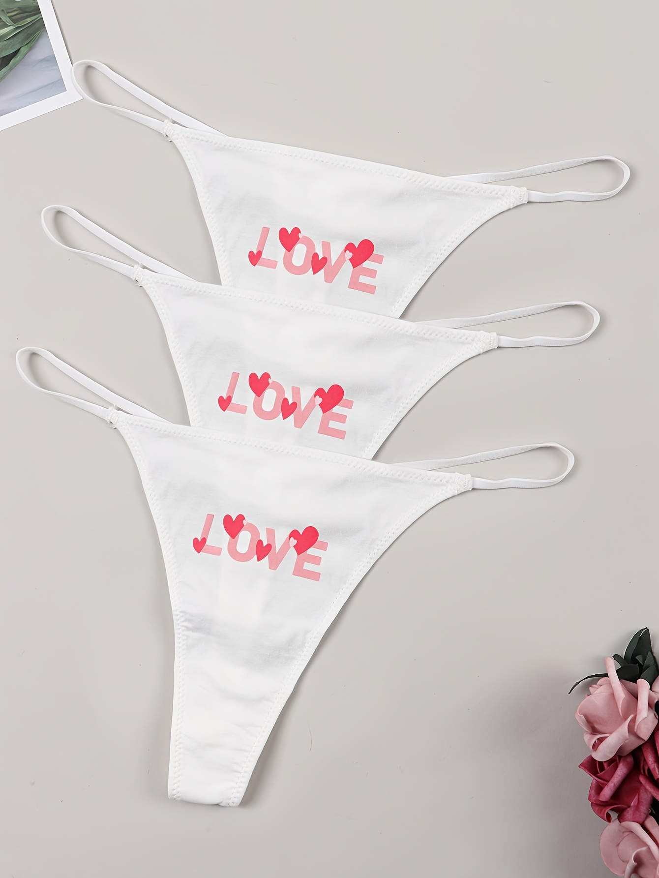 Cherry Print Thongs Low Waist Intimates Panties Women's Sexy - Temu