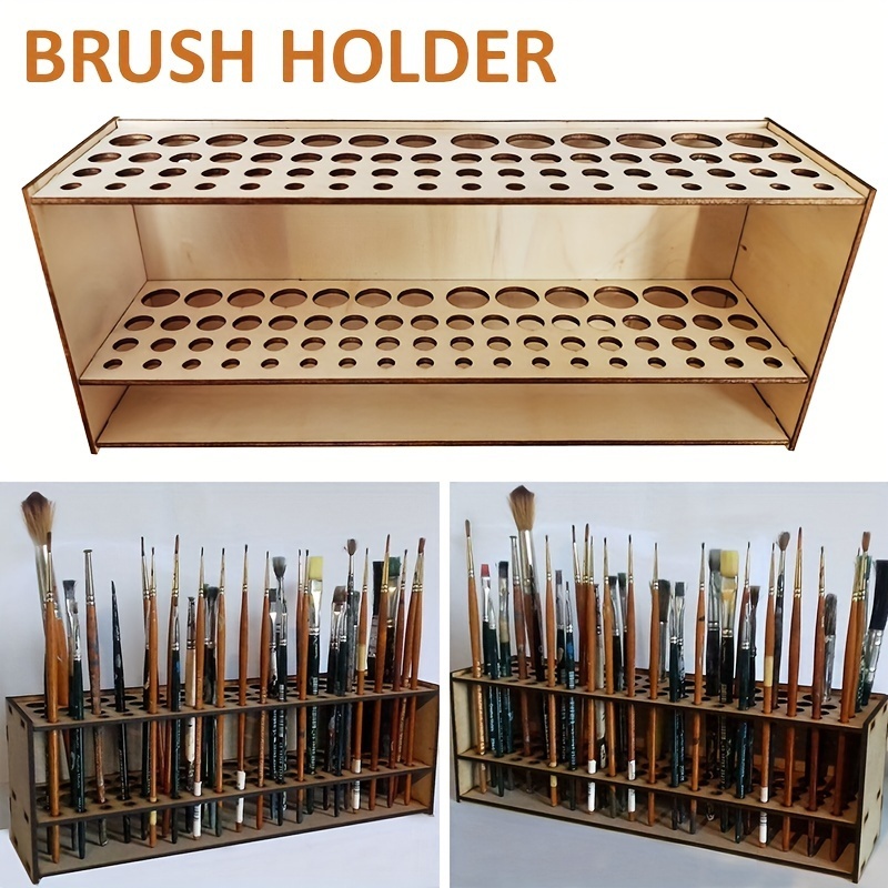 22 slots Paint Brush Case Canvas Paint Brush Holder, Roll Up Storage Bag  Holder Canvas Wrap for Acrylic Watercolor Oil Face Brush - Army Green