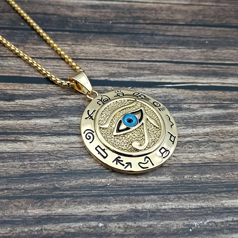 Fashion Retro Male Ancient Egypt Eye Of Horus Amulet Necklace