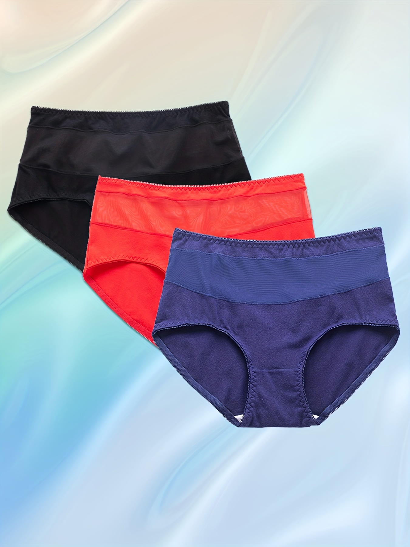 Simple Textured Briefs Comfy Breathable Stretchy Intimates - Temu Canada