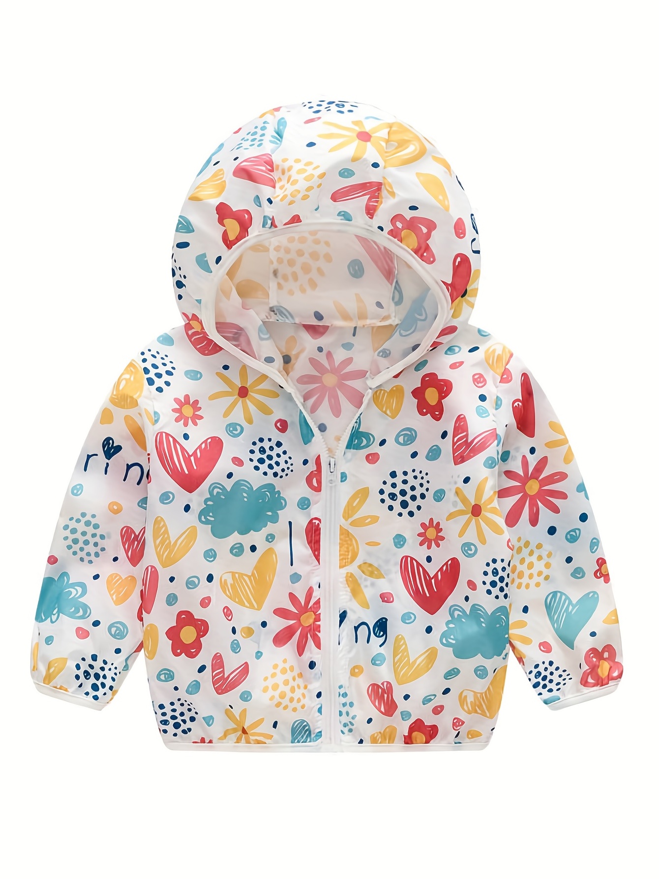 Toddler Girls Sun Protection Hooded Jacket Cute Fish Scale - Temu