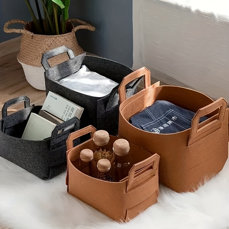 Car Felt Folding Storage Basket Car Trunk Hand Storage Box - Temu