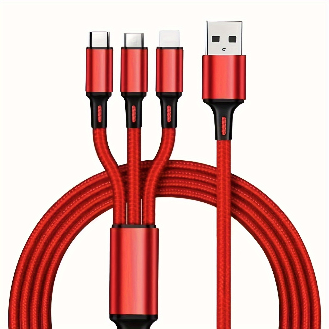 4-in-2 USB C to Multi Fast Charging Cable 3M/10Ft [Apple MFi Certified] USB  A/USB C to Micro USB + Type C + 2 Lightning, Universal Charger Cable for