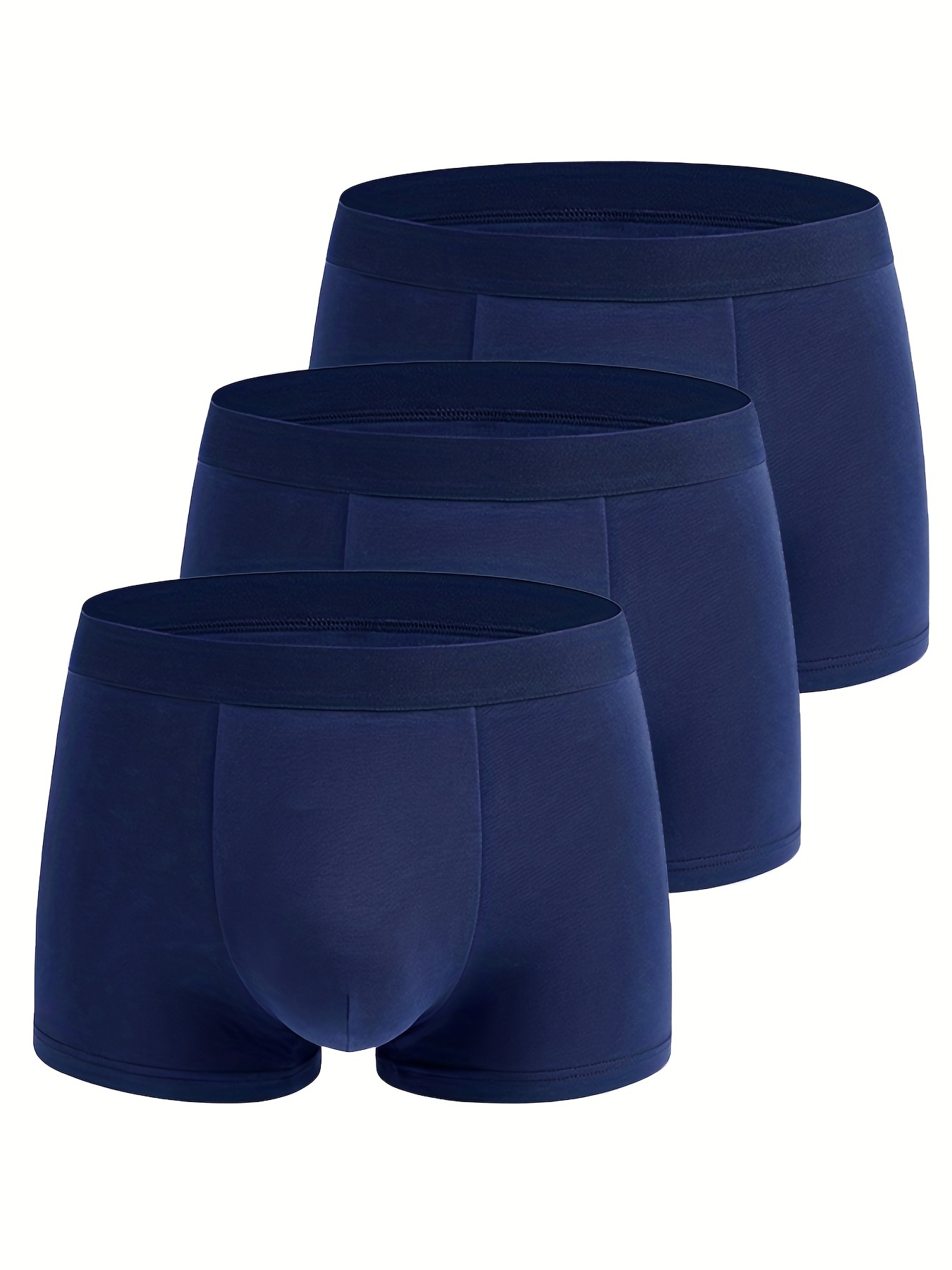 PMUYBHF Mens Thermal Underwear Pants Long Men's Comfortable Slim Boxer Briefs  Panties Solid Color Mid-Waist Boxer Briefs Men Underwear Cotton Boxer 