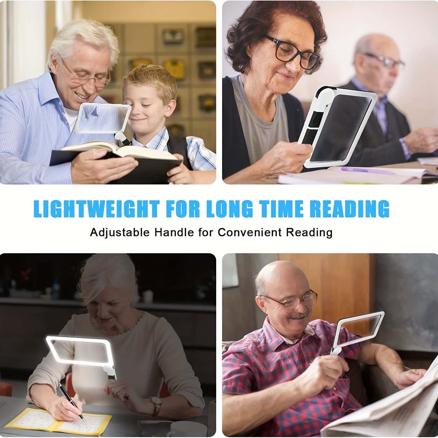 Large Magnifying Glass Light Full Page 5x Magnifier 48led - Temu