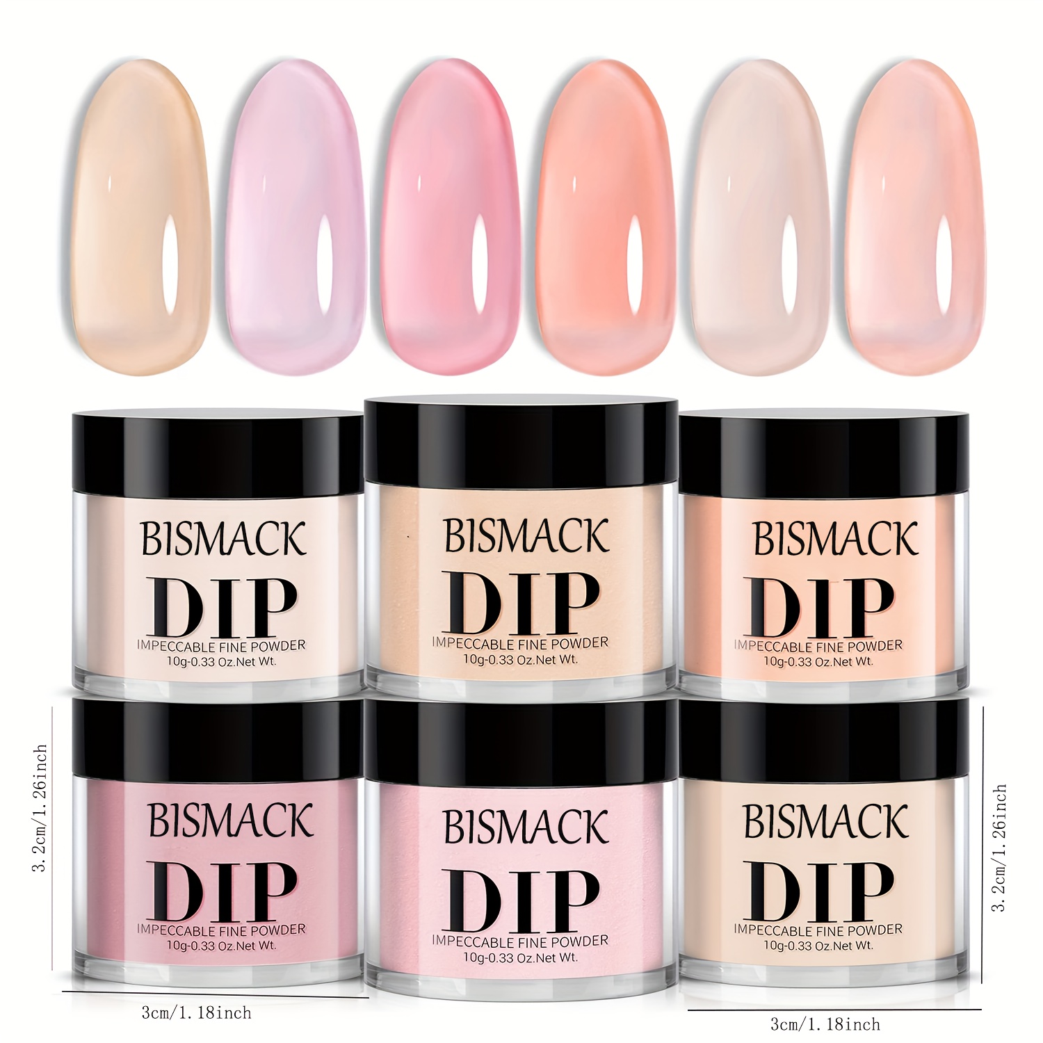 Dip Powder Set Translucent Nude Pinkish Sheer Color Natural - Temu