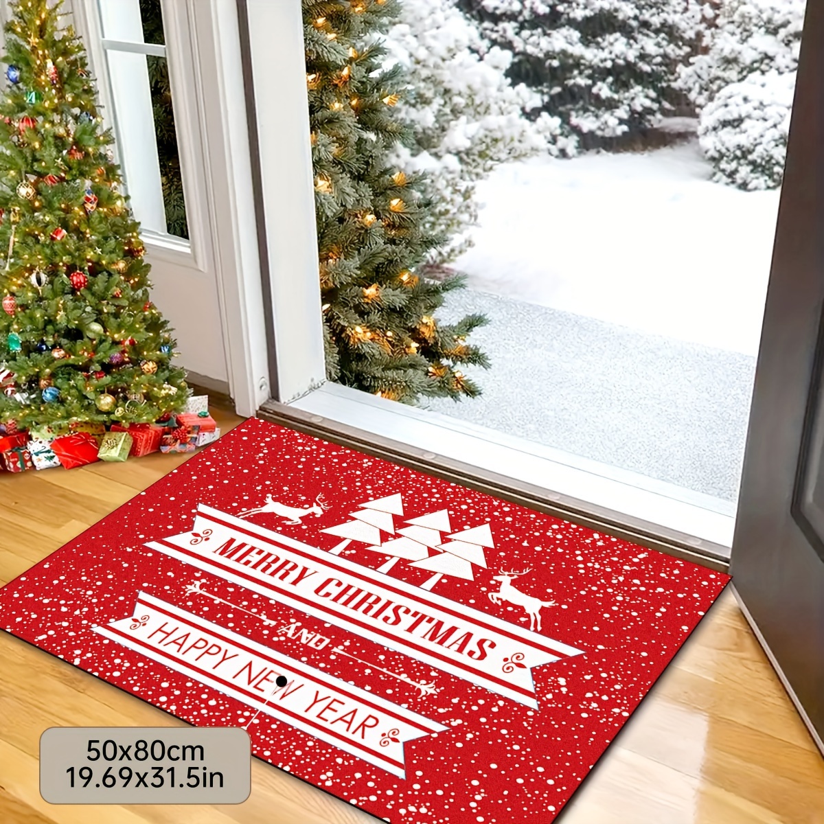 Christmas Element Diatom Mud Door Mat Non slip Waterproof - Temu