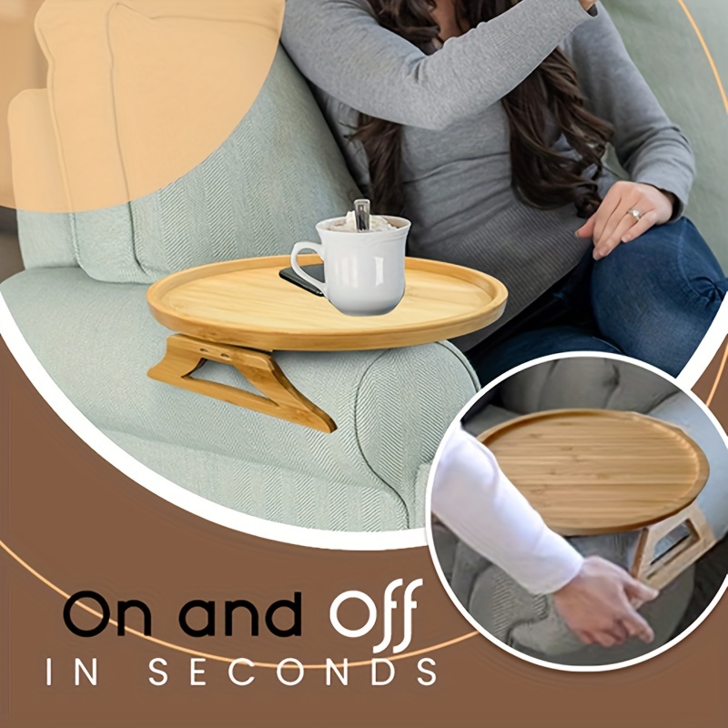 Bandeja de sofá para mesa de sofá, mesita de noche, posavasos de madera,  taza de café, reposabrazos plegable, protector de extremo plegable, para  sala