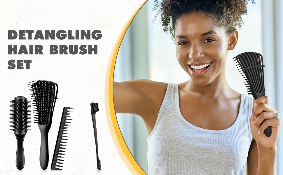 Hair Brush Set Detangling Brush Hair Styling Comb Set Anti - Temu