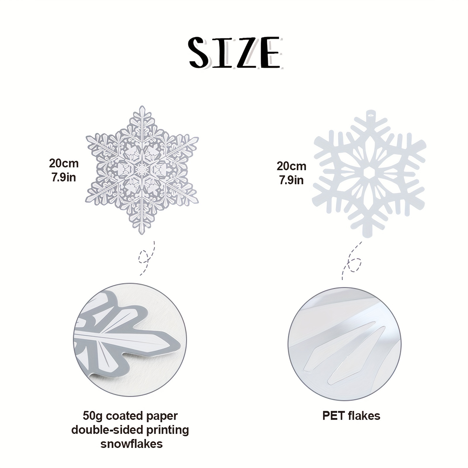 Christmas Snowflake Hanging Swirl Decorations Winter - Temu