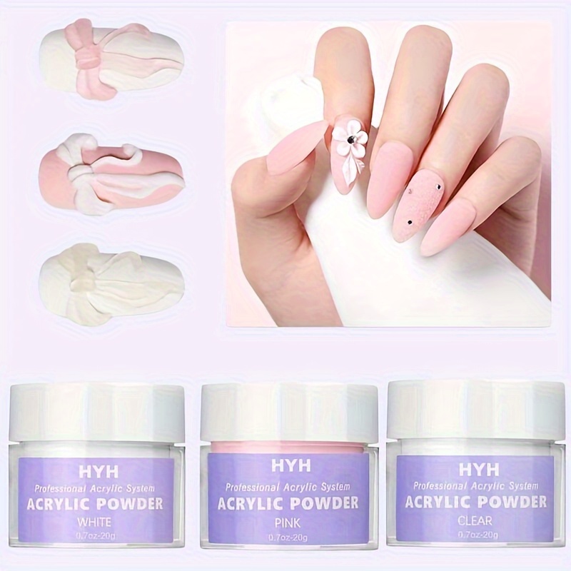 Acrylic Powder Clear Pink 20g