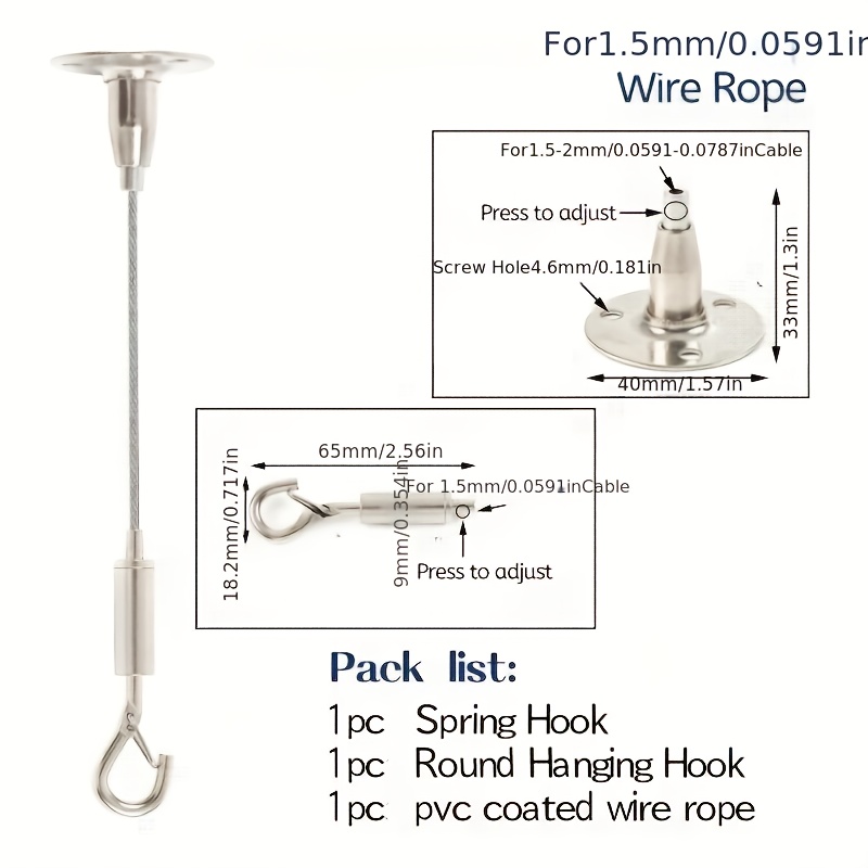 Stainless Steel Wire Rope Automatic Wire Rope Clamp Lock - Temu Canada