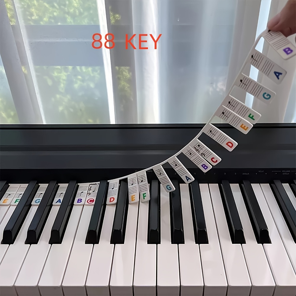 Dropship Piano Keyboard Stickers Removable Piano Key Labels PVC