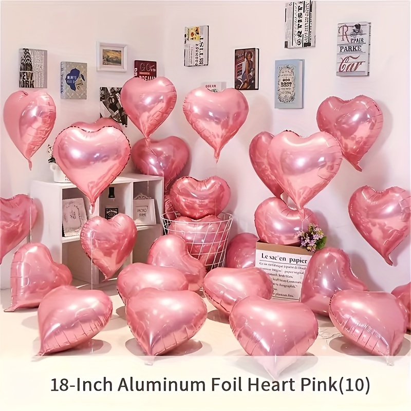 10 Pezzi Palloncini A Forma Di Cuore In Mylar Rosso 18 Per Decorazioni Di San  Valentino, Decorazioni Per Feste Di Compleanno, Decorazioni Per Matrimoni,  Fidanzamento