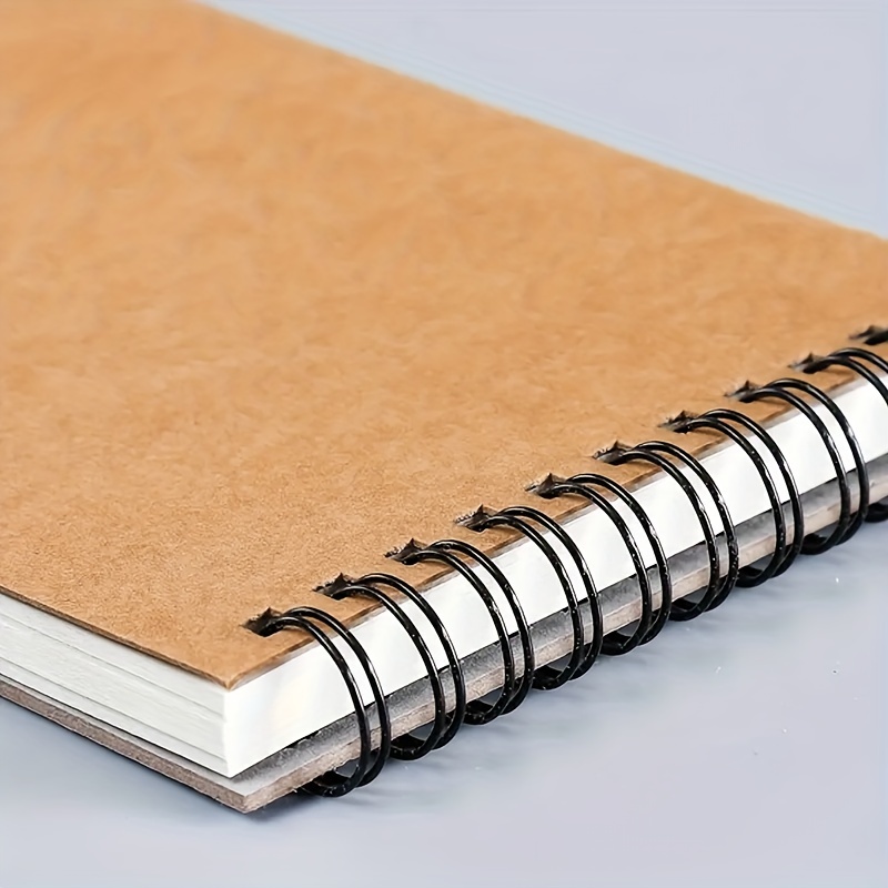 Portable Blank Sketchbook Spiral Notepad 80 Thick White - Temu