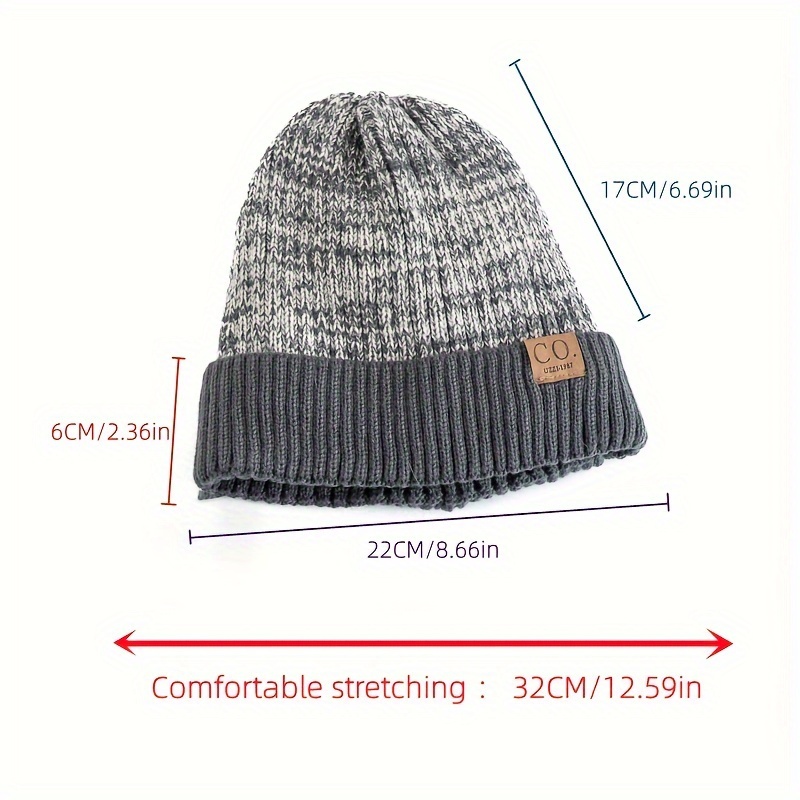 IWINTER Autumn Winter Beanie Hat For Men Women Stretch Knitted