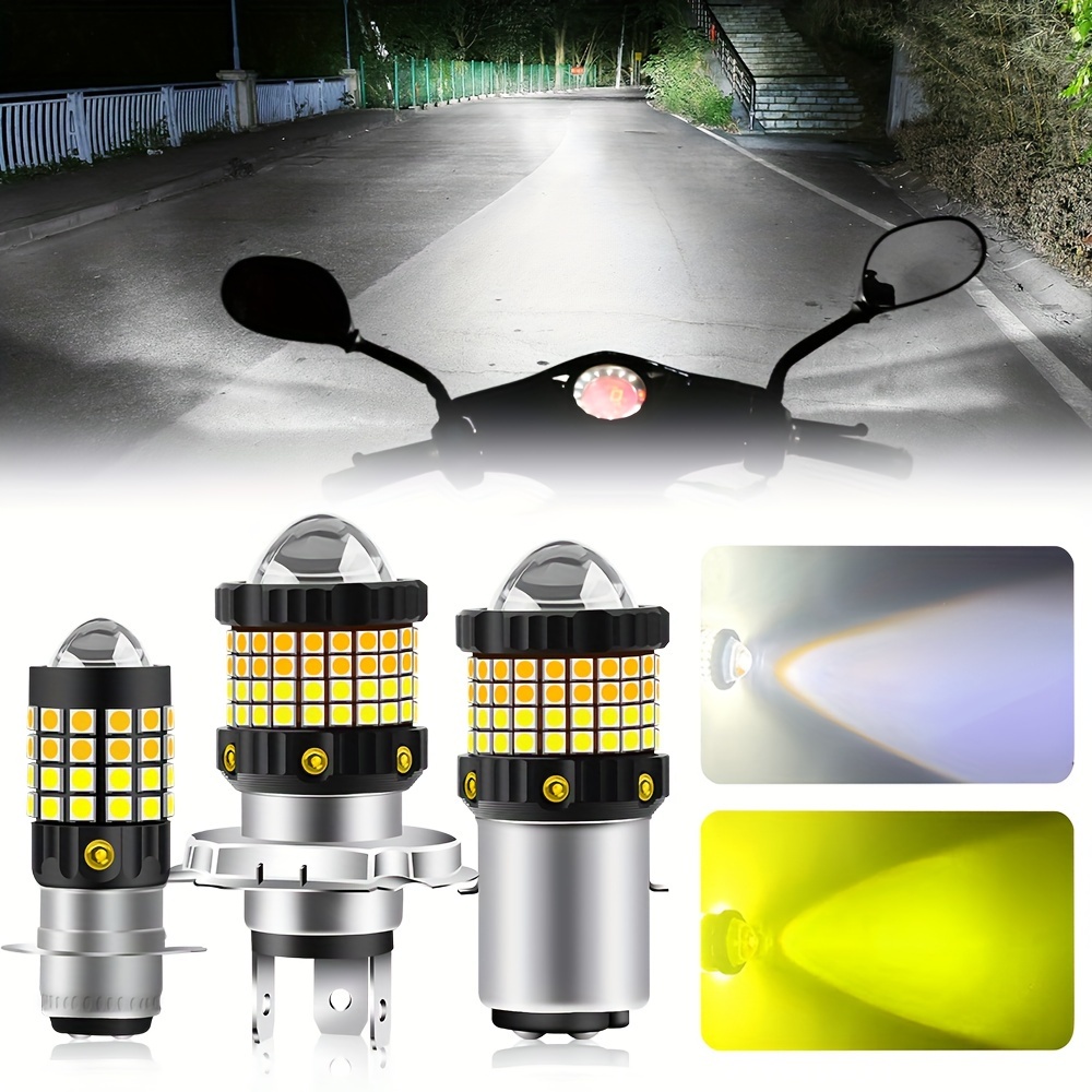 Foco de faro LED superbrillante de 12V para BMW, Honda, Kawasaki, Cafe  Racer, accesorios