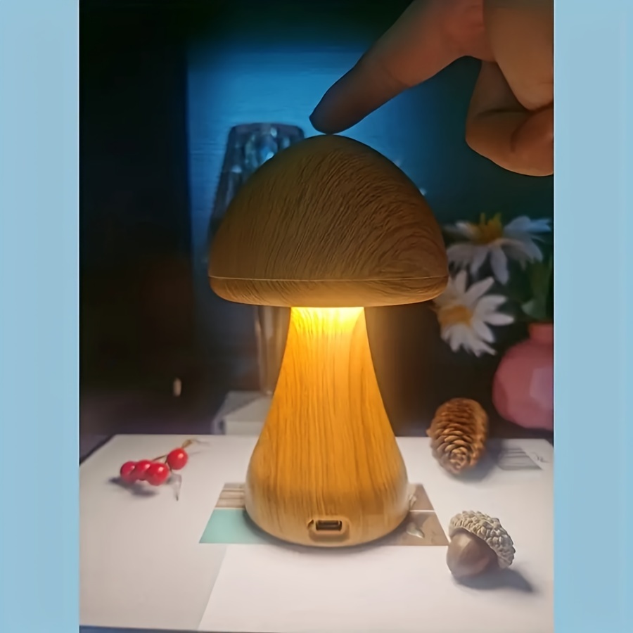 Lampada Tavolo Creativa A Fungo Led 1pc Dimmerabile A Tre - Temu Italy