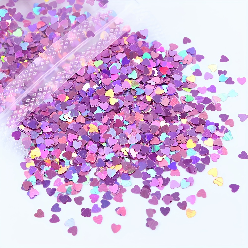 4bags Valentines Resin Filling Holographic Glitter Epoxy Resin Filler Love  Heart Resin Sequins DIY Silicone Mold