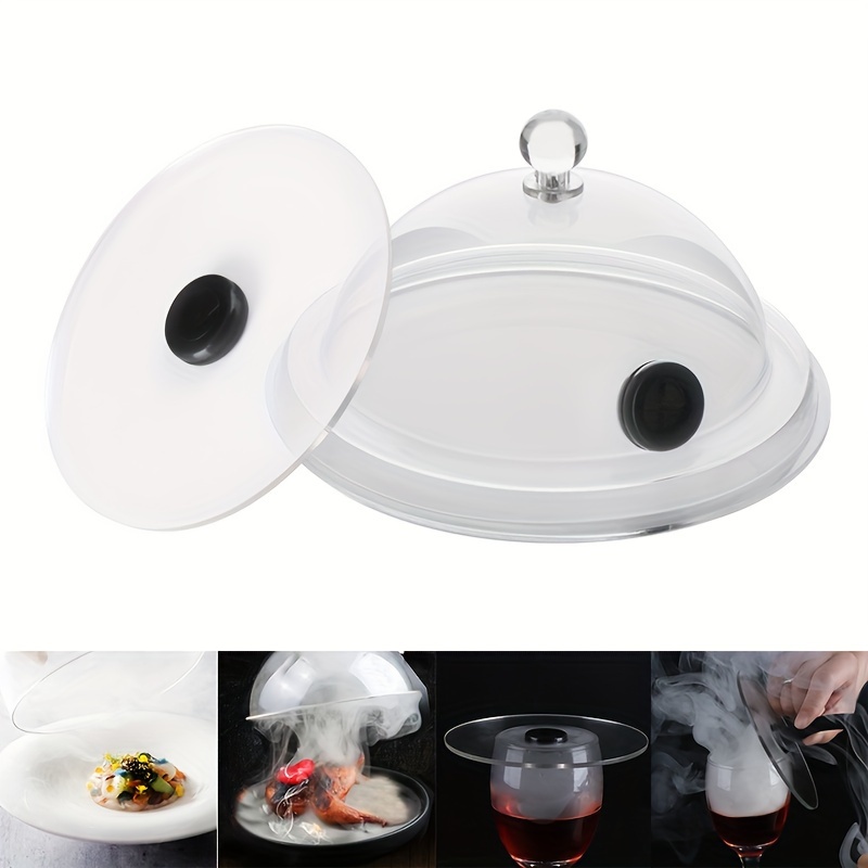 Smoking Cloche Dome Cover for Plates Bowls, Dome Lid Smoking Gun Plastic  Covers, Suitable for Bar BBQ Drinks Cooking Meat Cheese Cocktails Steak 