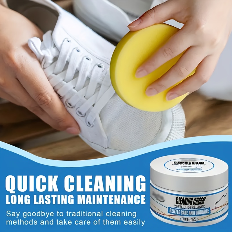 White Shoes Cleaning Cream Decontamination Disposable Brush - Temu