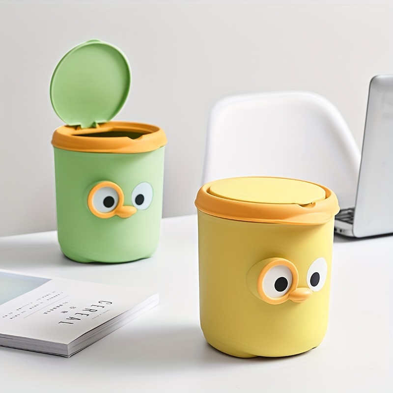 Desktop Cute Trash Can Rubbish Storage Bin Mini Small Trash - Temu