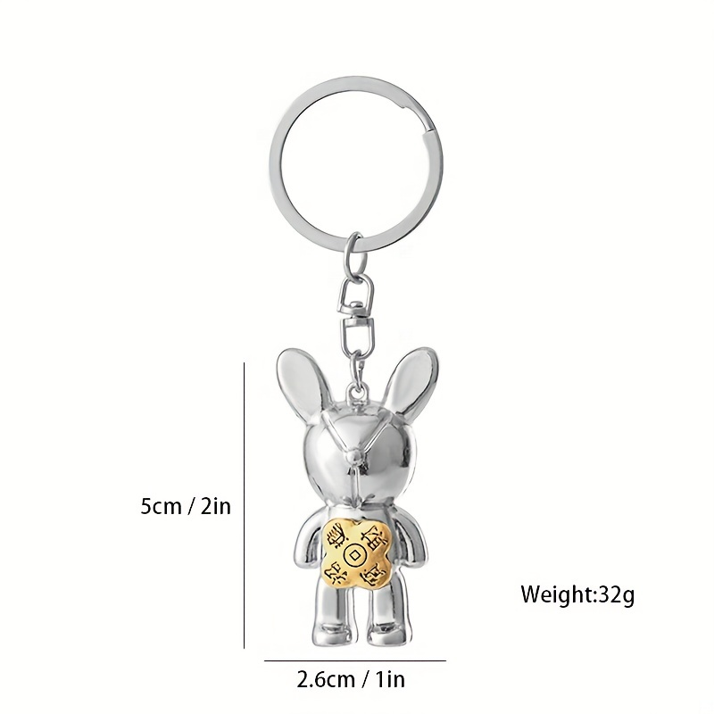 Metal clearance bunny keychain