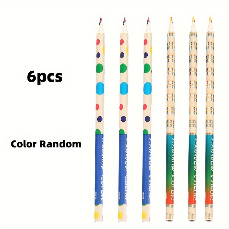 10pcs Cuatro Colores Arcoíris Lápiz Pintura Juego Lápices - Temu