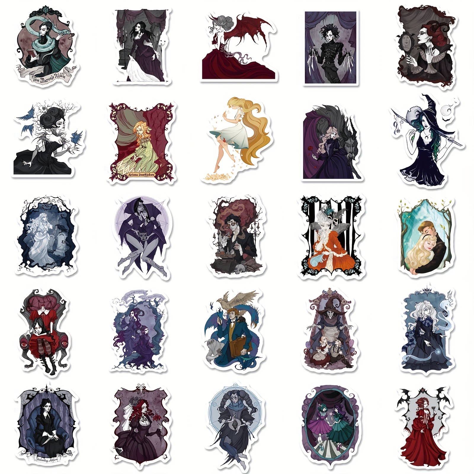 Red Dark Fairy Tale Series Stickers Creative Cool Stickers - Temu