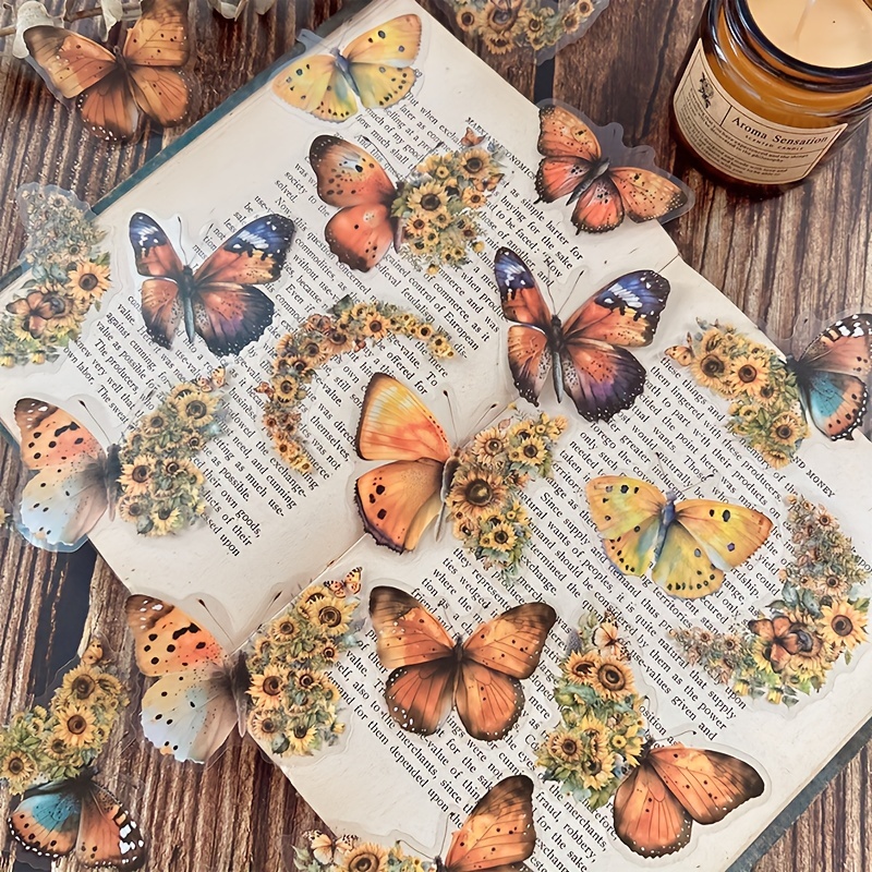 Stickers autocollant Papillon scrapbooking - étiquettes papier