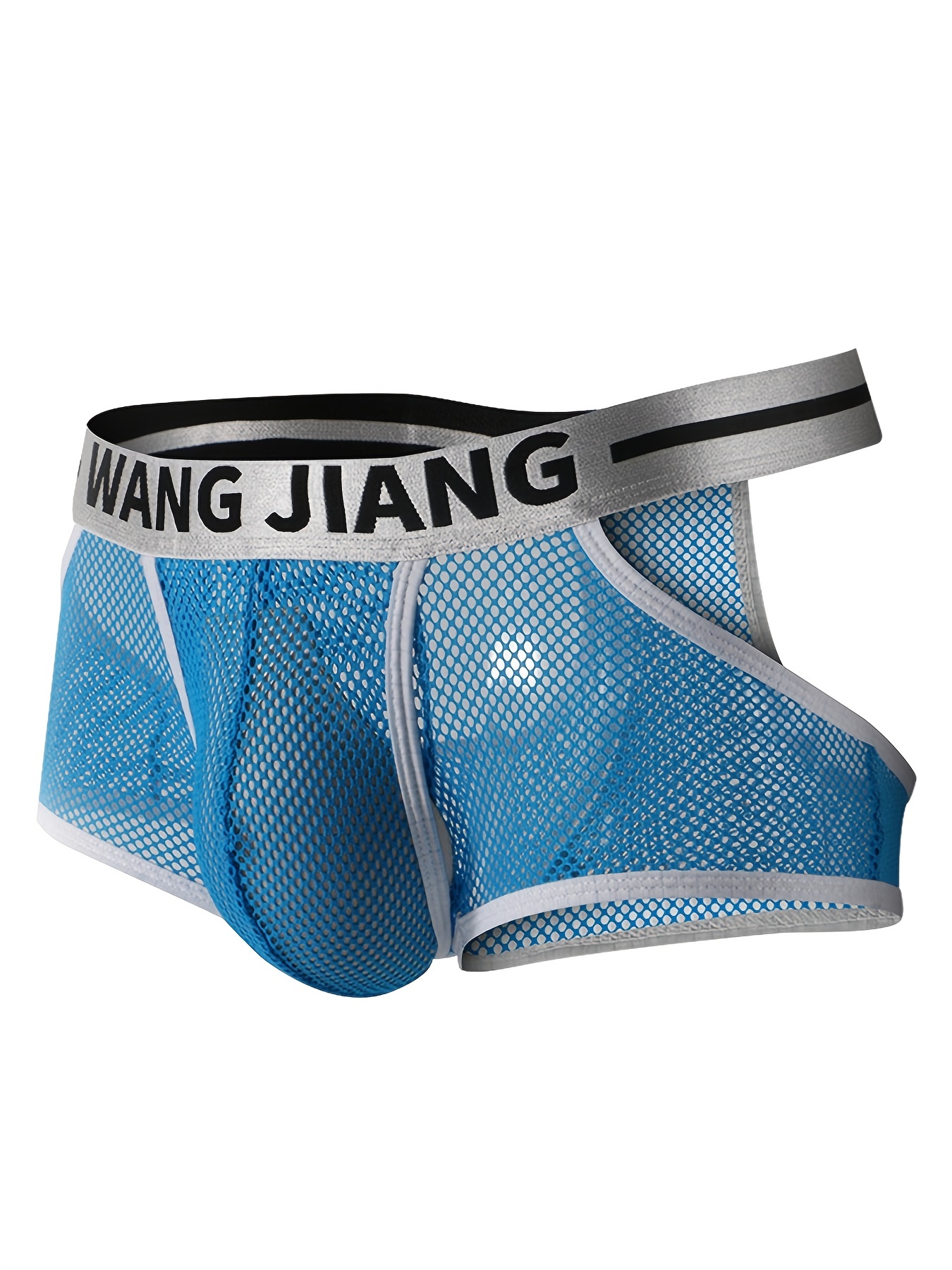 Sexy Men Mesh Hole Underwear Boxer Shorts Ice Silk Pouch Briefs Lingerie#