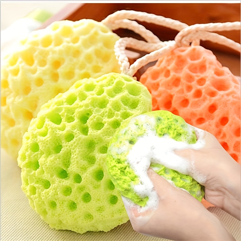 Bath Shower Wash Body Pot Sponge Scrubber Colorful Soft - Temu