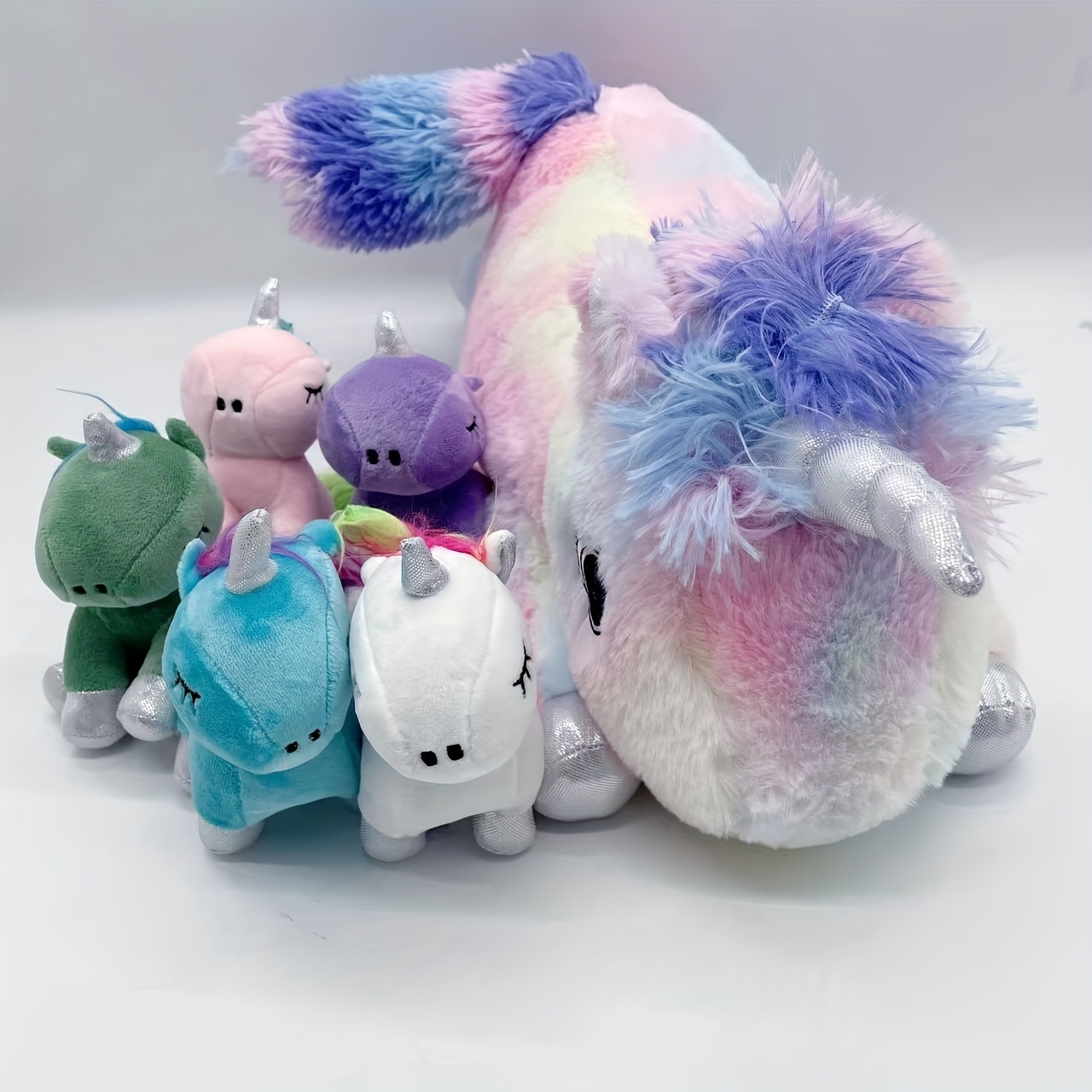 Peluche unicorno color arcobaleno • Mio Peluche